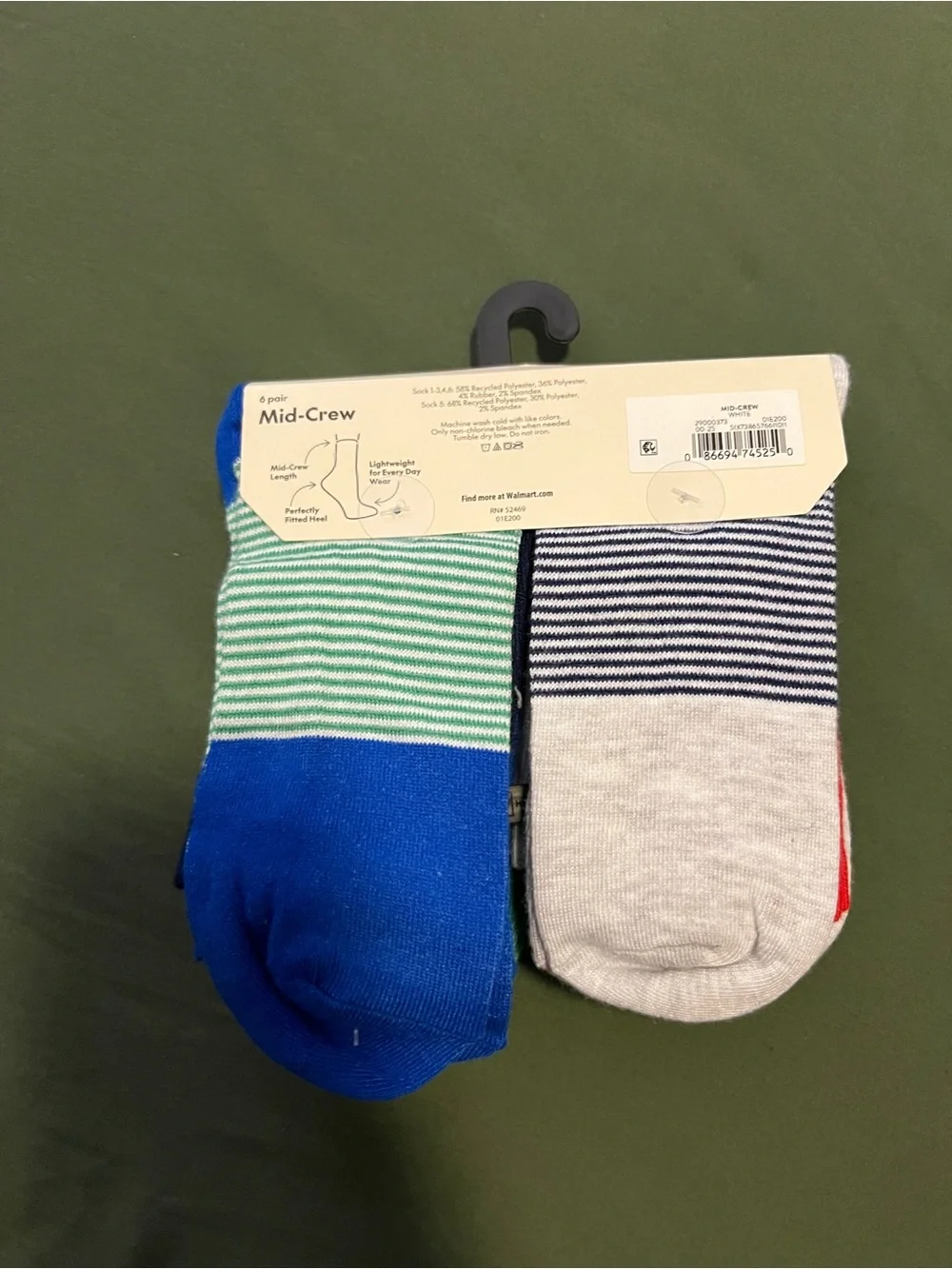 Women’s Mid-Crew Socks - 6 Pairs